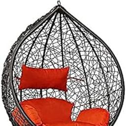 PRANYAX 1 Seater Hammock Swing Chair Without Stand & Cushion for Home, Hanging Swings for Indoor, Outdoor, Home, Yard, Balcony, (Black_ red)(Dimension H-121, W-96, L-66 cm).-image-54