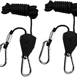 LOOM TREE® 2X Ratchet Hangers Rope Hangers for Light Fixtures Hydroponic Grow Gardening 2m Rope | Yard Garden & Outdoor Living | Gardening Supplies | Hydroponics & Seed Starting-image-3