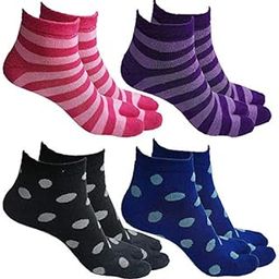 Women's Girls Ladies Winter Woollen Warm Ankle Length Multi-Coloured Socks (Pack of 4 Pairs)-picture-14