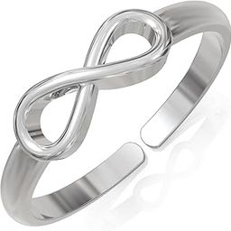ANAYRA Infinity Adjustable 925 Silver Ring for Women - Womens Aesthetic & Stylish Silver Ring - Womens Fashion Jewellery - Valentine Gift for Women, Girls, Wife & Girlfriend-image-91