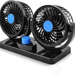 G13 DC 12VElectric Car Fan for Dashboard, Double Head Cooling Electric Fan, 360 Degree Rotatable Small Fan for Car with 2 Speed Control, ABS Plastic, Dashboard Fan-picture-14