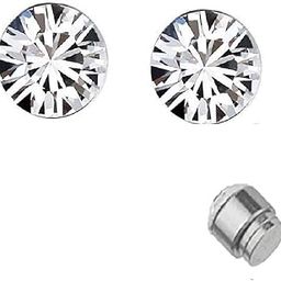 Jewellery Pair Of Silver Stainless Steel Small Magnetic Non-Piercing Fashion Stud Earrings For Men & Boys-image-98