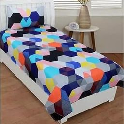 Flat Bed Sheet, Single Bed Sheet Cover, 220 TC Bedsheet, Multicolor, Single Bed Bedsheet Pack of 1, 60 X 90 inch Bed Sheet, Printed Bedsheets - S4-image-66