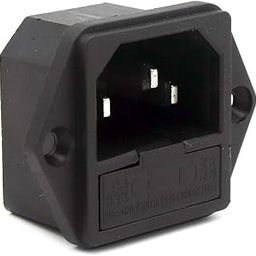 Panel Mount Plug Adapter C14 3Pin IEC Inlet Module Power Connector Socket Pack of 2-29
