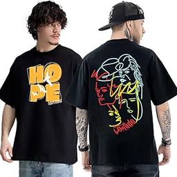 Men Cotton Graphic Printed Round Neck Oversized Half Sleeve T-Shirt Combo (Pack of 2)-picture-38