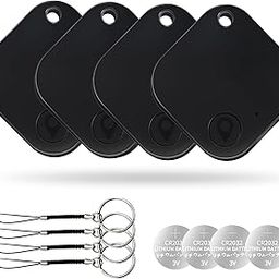 Air Tags-4 Pack, Bluetooth Luggage Tracker Work with Apple Find My (iOS Only, Not for Android), Key Finder and Item Locator for Backpack/Suitcase/Wallet etc-98