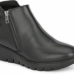 Light Weight, mid Heel Wedge Ankle Boots for Women-picture-40