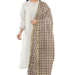 Women's Checkered Net Dupatta-51