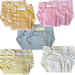 Dumbledo Newborn Muslin Cotton Diapers - Multicolor Reusable Diapers, Langots, Extra Soft Cloth Diapers for Unisex Babies (0-6 Months) (Pack of 15)-8