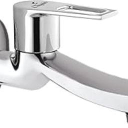 Cliquin Vitara Long Body Tap for Bathroom & Kitchen| Wall Mounted | Brass Faucet with Chrome Finish | Quarter Turn Handle | Rust & Corrosion Resistant (Espirion)-image-111