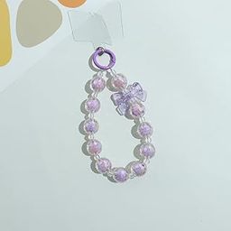 Keychain Mobile Chain Beads Charm Hanging, Phone Pendant Wrist Bracelet Holder | Purse, Camera, Mobile Cover Charm Strap Smartphone Case for Girls Women (MB D-06)-picture-29