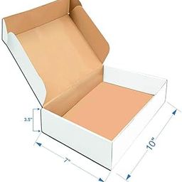 ADDANBI White 3 Ply Self Locking Corrugated Box 10x7x3.5 Inch Pack of 25 for Packaging Storing Courier E-Commerce Shipping and Goods Transportation-88