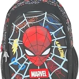striders Spider-Man Premium School Bag for Kids – Lightweight, Trendy Backpack with Padded Comfortable Straps & Spacious Compartments – Ideal for School Adventures – Age 6–8 Years – 16 inches-picture-1