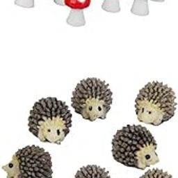 CALANDIS™ 20Pcs Red Mushroom + 10Pcs Hedgehog Miniature Dollhouse Craft Garden Bonsai | Statues & Lawn Ornaments | Garden D?©cor | Yard, Garden & Outdoor Living-image-90