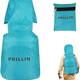 PHILLIN Rain Cover for Backpack| Backpack with Rain Cover | Dustproof Rain Cover Waterproof Bag | School Bag Rain Cover Waterproof, Laptop Bag Cover Waterproof 35-40 Litre- Hoddie (Sea Green)-image-79