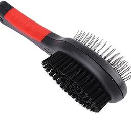 Double Sided Pet Grooming and Massaging Brush, Double Sided Pin & Bristle Brush for Dogs & Cats, Soft Protection, Fur Detangling Salon Grooming Massage Clean for Pets (Large)-image-37