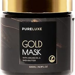 Pureluxe Gold Mask with 24K Gold & Argan Oil for Ultra Shine Hydration | Paraben & Sulphate Free | Suitable for All Hair Types (500ml)-image-21