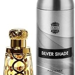 Ajmal Khallab EDP Woody Oudh Perfume 50ml for Unisex and Silver Shade Homme Deodorant Citrus Woody Fragrance 200ml for Men-picture-38