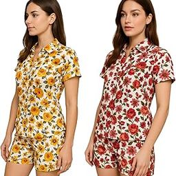 Women’s Printed Co-Ord Set Combo | Pack of Two-Piece Set - (Multicolour)-picture-29