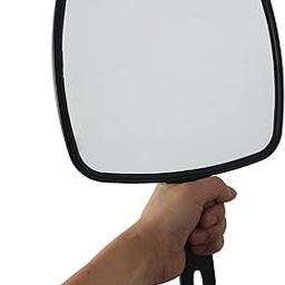 Ubervia Hand Mirrors with Handle Black Handheld Mirror Extra Large Hand Mirror Makeup Mirror Barbers Salon Hand Mirror Black Mirror with Handle Handheld Mirror with Handle-image-34