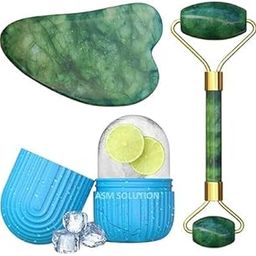 TYROCX Jade Roller & Gua Sha Stone - Set of 3 with Ice Roller for Face, Guasha Facial Tool & Gua Sha Stone for face, Facial Ice Roller & Ice Massager for Face, Jade Roller for Face Massager-picture-45