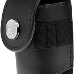 LOOM TREE Mini Portable Leather Clip On Golf Ball Holder Pouch Tees Storage Bag Black-51
