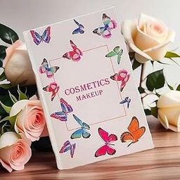 SKINPLUS All-in-One Makeup Book, 4-Layer Foldable Palette, Multi Shades, Contour, Blush, Highlight, Eyeshadow with Lipstick (Butterfly)-48