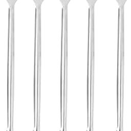 5pcs Lab Spoons Lab Spatula, Stainless Steel Lab Spatula Sampling Spoons Laboratory Scoops Lab Mixing Spatulas, Length 20CM-19
