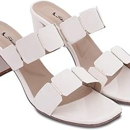 Women's Pair of Comfortable Leather Slip On Fashion Block Heels for Casual, Party and Formal Occasions S-image-73