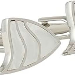 Fishlicious: Studded with Natural Mother of Pearl (Semi-Precious) Cufflinks for Men-image-46