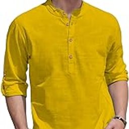 Slim Fit Short Kurta for Men and Boys.(KRT_BTN05, Navy Blue)-image-1