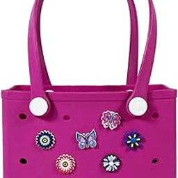 The Style Sutra Beach Tote Bag with Holes Easy to Clean Beach Basket Bag for Women Girl Boat Rose Red| Womens Handbags & Bags| Womens Handbags & Bags|1 Beach Hole Bag-18