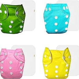 Dumbledo Lite Cloth Diaper with Cotton Insert (Pack of 4) | Soft & Gentle | Reusable & Washable | Easy to Clean | Trusted by Moms | 3 Months – 2 Years | Unisex Baby-15
