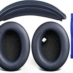 SOULWIT Ear Pads Cushions + Headband, Replacement Kit for Sony WH-1000XM4 (WH1000XM4) Over-Ear Headphones, Replacement Headstrap Pad & Earpads Repair Part - Navy Blue-image-9