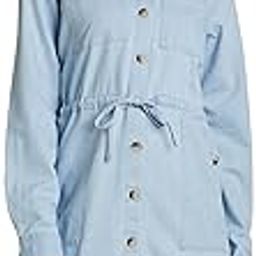 Women's Denim One Piece Knee-Length Shirt Dress (with Self Fabric Belt)-image-80