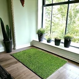 Mopak Decor Artificial Grass mat/Waterproof Mat/Grass Mat for Room/Door,Balcony&Hotel,Lawn/Shop Grass Carpets Size -1.5 x 4Ft with 35mm Thickness-5