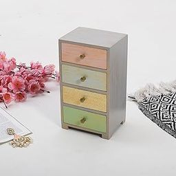 Colourful Wood Chest of 4 Drawers | Handmade| Solid Wood Free Standing Chest of Drawers (Finish Color - Glossy, Pre-Assembled) (4 Drawers)-image-52