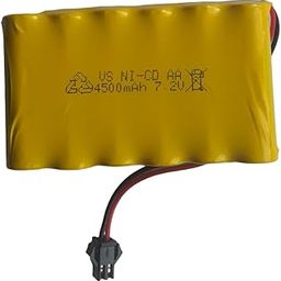 Compatible with 4500mAh 7.2v Ni-Cd AA Cell Battery Pack with SM Connector for Cordless Phone, Toys, Car etc.-82