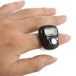 Finger Counter, Digital Mini Hand Tally Counter, Finger jaab counter, Finger Counter Ring, Finger Counter Clicker, Mini Electronic Hand Clicker, Digital Head Electronic Tally Counter for Prayer, Thasbeeh, Chanting Manthra, Exercise, Knitting, Stitching White/Black/Blue ETC..-26