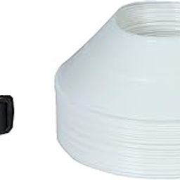 Set of 50 Multicolored Sports Mini Saucer Cones with Handy Strap - Essential Training Equipment for Agility Improvement in Football, Soccer, Basketball, and Various Athletic Activities (White)-picture-23