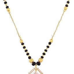 Sparkling Elegance Gold Plated Cz Mangalsutra|Mangalsutra For Women|American Diamond Mangalsutra|Wedding|Party|Gift For Women|Festive|Modern Mangalsutras|-image-46