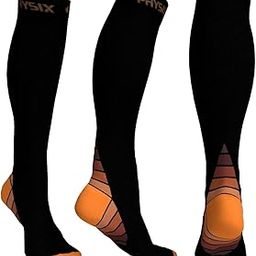 Physix Gear Sport Compression Socks for Men & Women 20-30 mmHg - Athletic Fit (1 Pair)-image-9