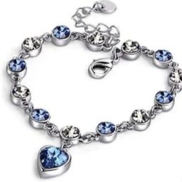 Elegant Heart-Shaped Blue Charm Bracelet for Women and Girls – A Timeless Piece for Every Occasion-image-9