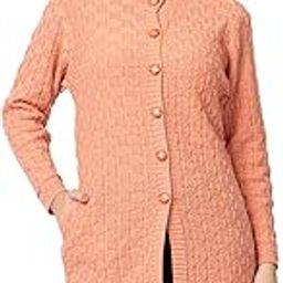 Women's Woolen Cardigan - Long Geometric Pattern Winter Coat, Warm & Stylish Knitwear-image-31