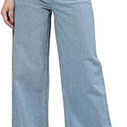 Women Flared High Rise Light Blue Jeans-image-53