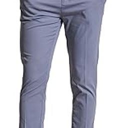 Men Mid Rise Button Closure Ankle Length Formal Slim Fit Trousers-image-79
