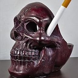 Inara Creation Skull Cigarette Ashtray Smoking for Home, Office and Bar-image-55