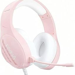 SENLOO Pink Gaming Headset with Mic for Girls Women - Wired Over Ear Headphones with Microphone for PS4, PS5, Xbox, PC, Laptop, Smartphones-25