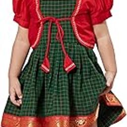 Girls Dress with Jacket for Onam - Traditional Ethnic Wear-image-97