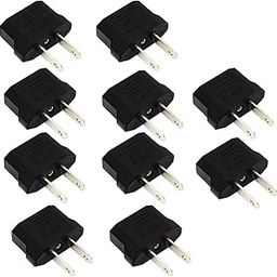 VIVATRA 2-Pin Flat to Round US Conversion Plug, Compact Electrical Adapter for Home and Travel Use, Durable and Easy to Use (Pack of 10)-picture-5